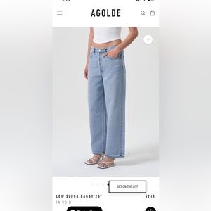 Agolde Low Slung Baggy